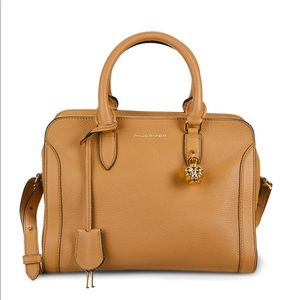 Alexander McQueen Small Padlock Leather Satchel